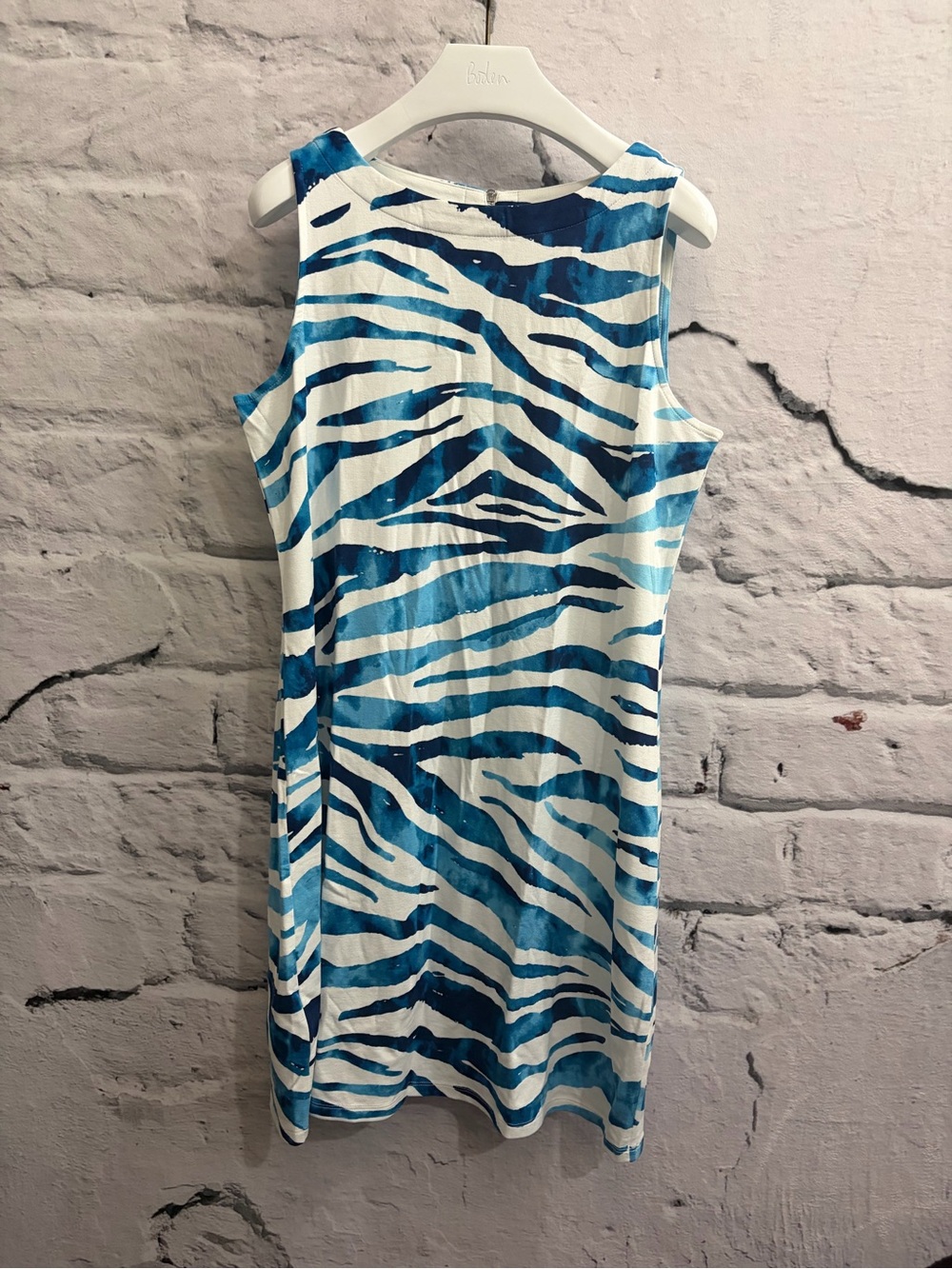 NWT Tommy Bahama Darcy Zanzebra Turquoise White Zebra Print Dress Resort - Picture 3 of 6